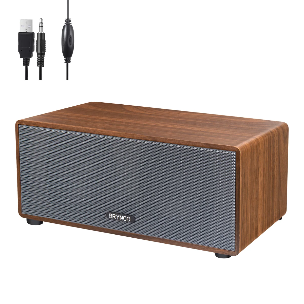 Brynco A111 speaker with USB and audio cables