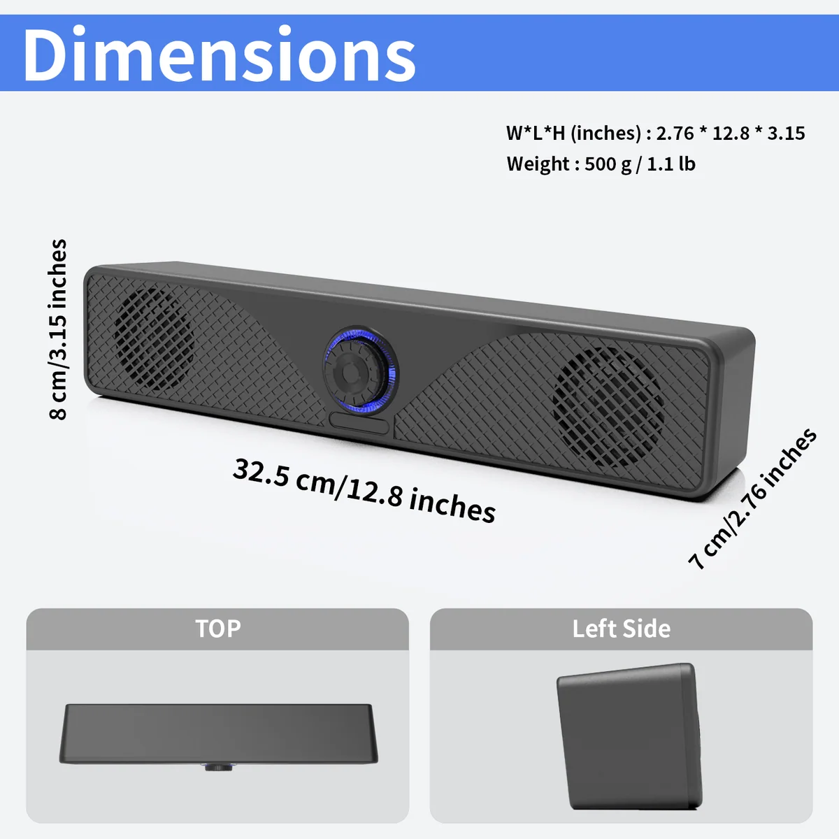 Brynco A115 soundbar in a modern workspace